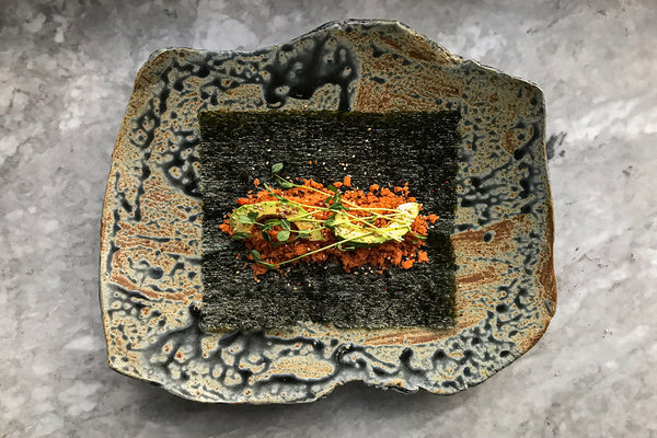 MOCK SALMON SALAD // Carrot pulp sushi